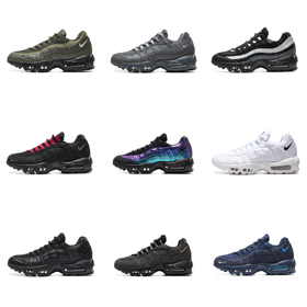 Nike Air Max 95 Lace-Up Leather Low-Top Running Shoe for Men and Women-2669  