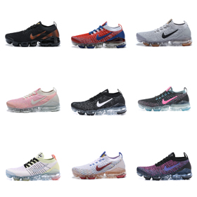 Nike VaporMax Flyknit 3.0 Comfort Fabric Shock Absorption Lightweight Low-top Casual Running Shoes for Men and Women-2703  